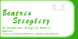 beatrix stieglitz business card